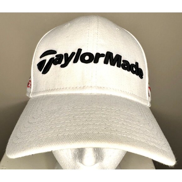 TaylorMade Golf Hat "R15" "Aero Burner" White Cap New Era L/XL Fitted PGA - Picture 1 of 7